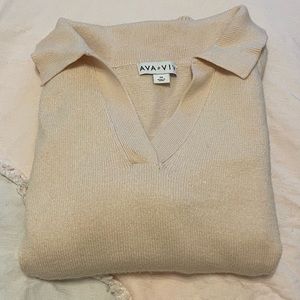 Plus size collared sweater